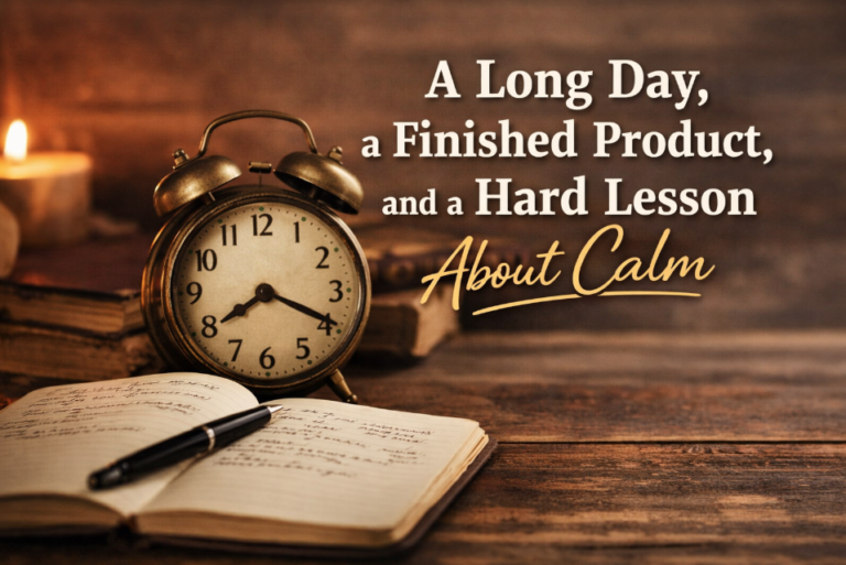 A Long Day A finished Product And a Lesson About Calm